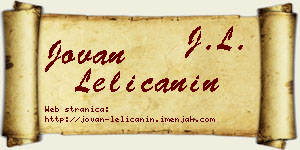 Jovan Lelićanin vizit kartica